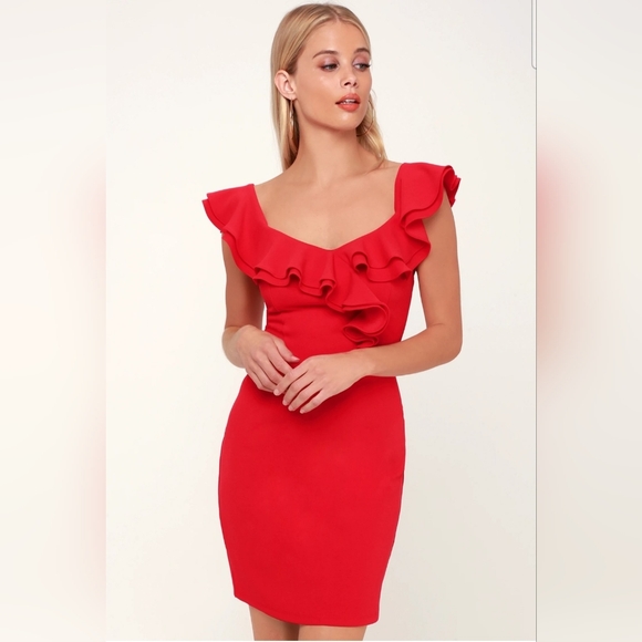 Lulu's Red Sleeveless Dress - Picture 6 of 9